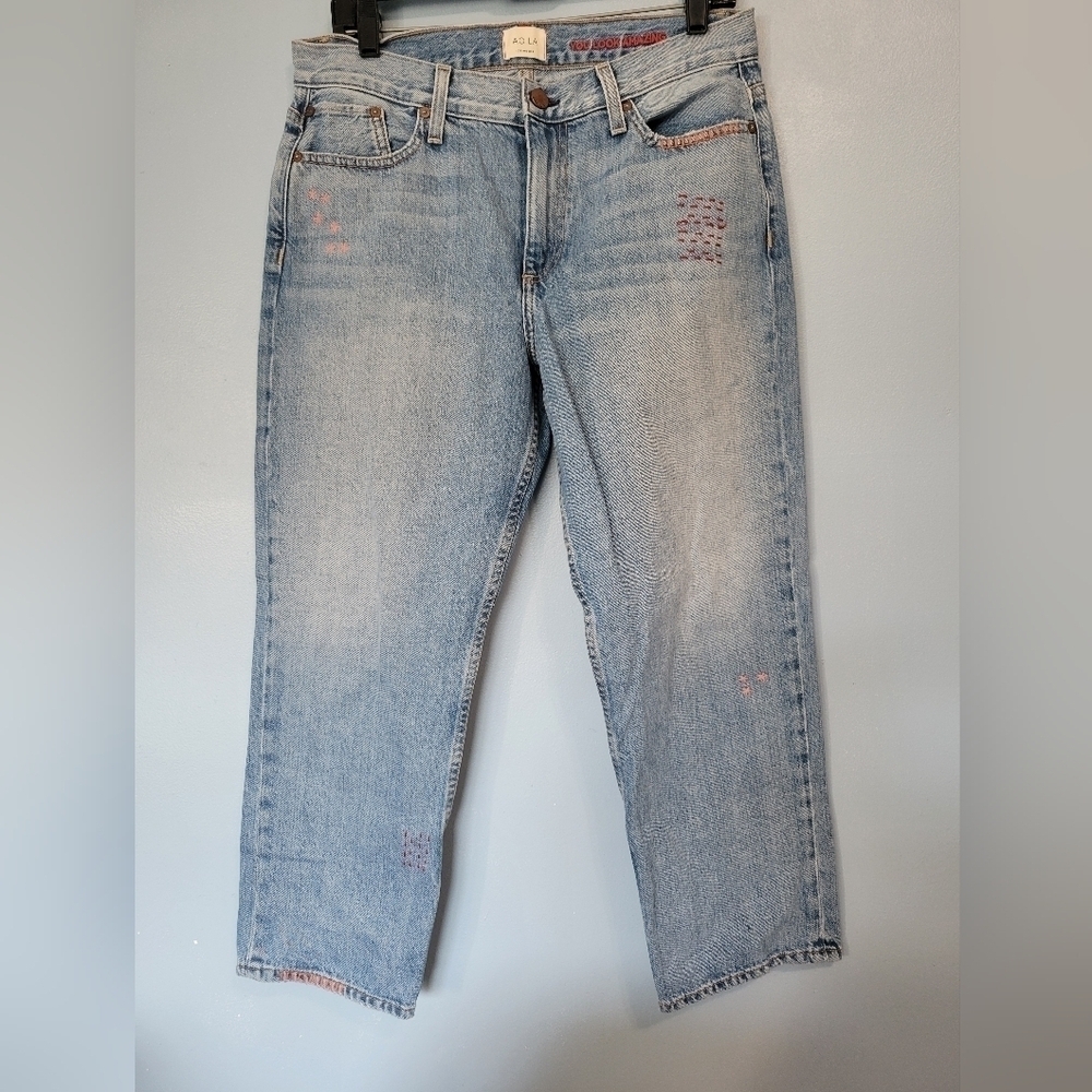 AO.LA Alice & Olivia Amazing Scott Boyfriend Cropped Jeans 32